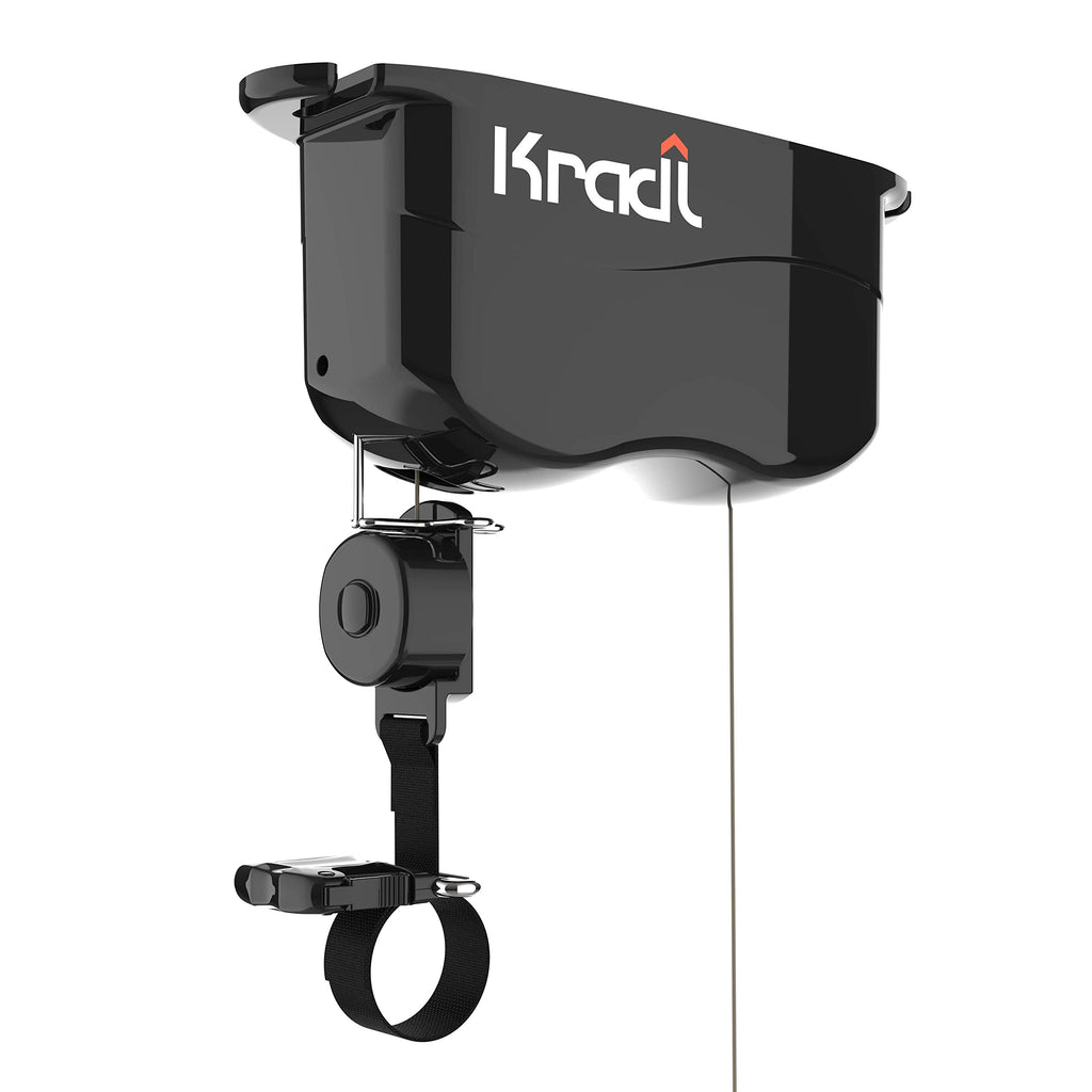 Kradl - Ceiling Mount Bike Lift and Rack. Bicycle Storage Hoist Without Electricity, Clumsy Ropes or Pulleys.