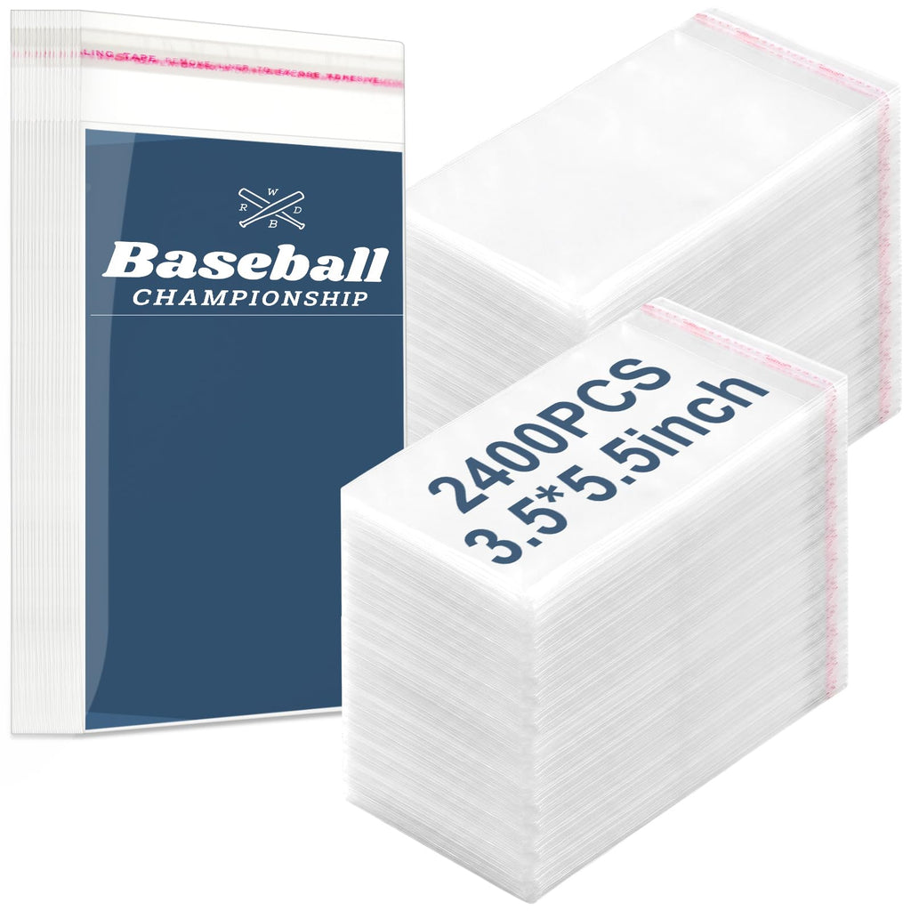Lewtemi 100 Pcs Graded Card Sleeves Resealable Team Bags for Trading Cards Baseball Sports Slabs Holders Plastic Collectible Slabs Protection,3.5" x 5.5"