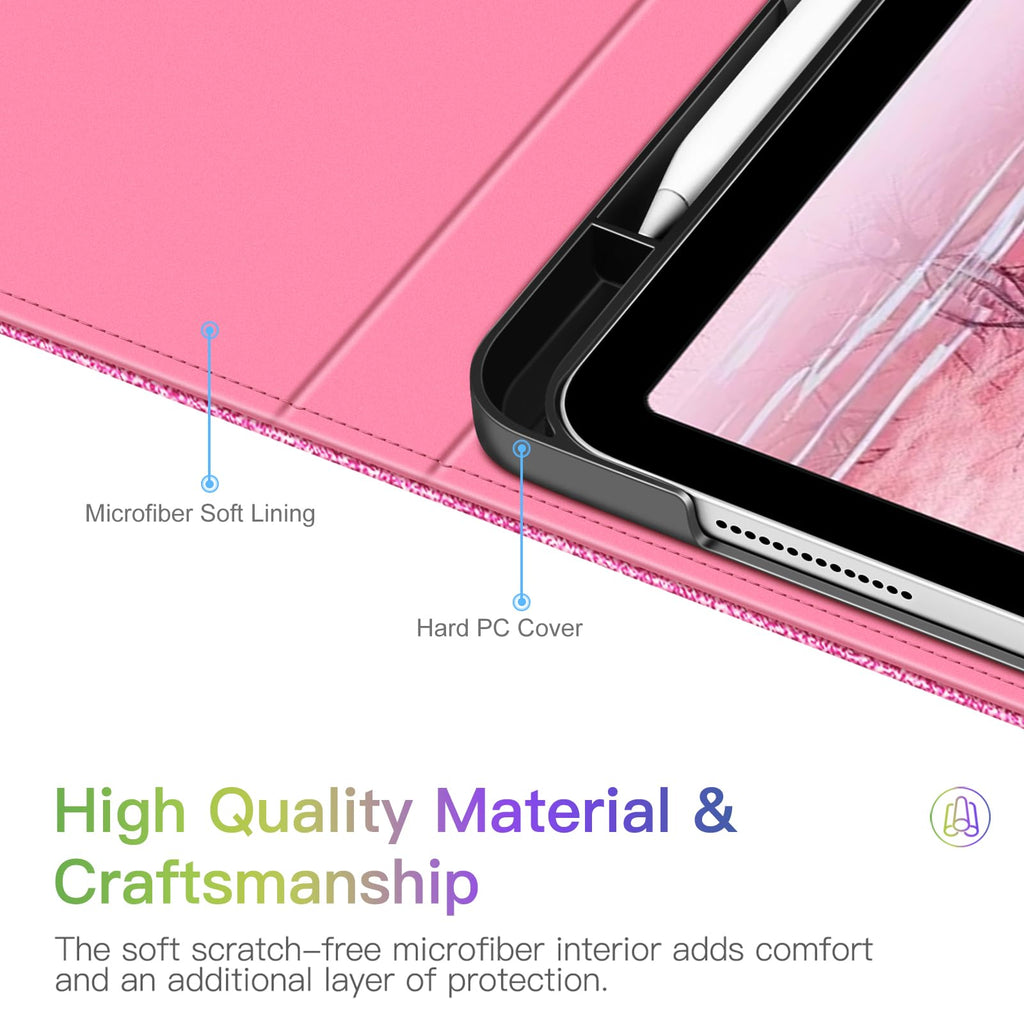 Fintie Case for iPad Air 11-inch M4/M3/M2 (2026/2025/2024), iPad Air 5th/4th Generation (2022/2020) 10.9 Inch, Multi-Angle Viewing Protective Cover with Pencil Holder & Pocket, Black
