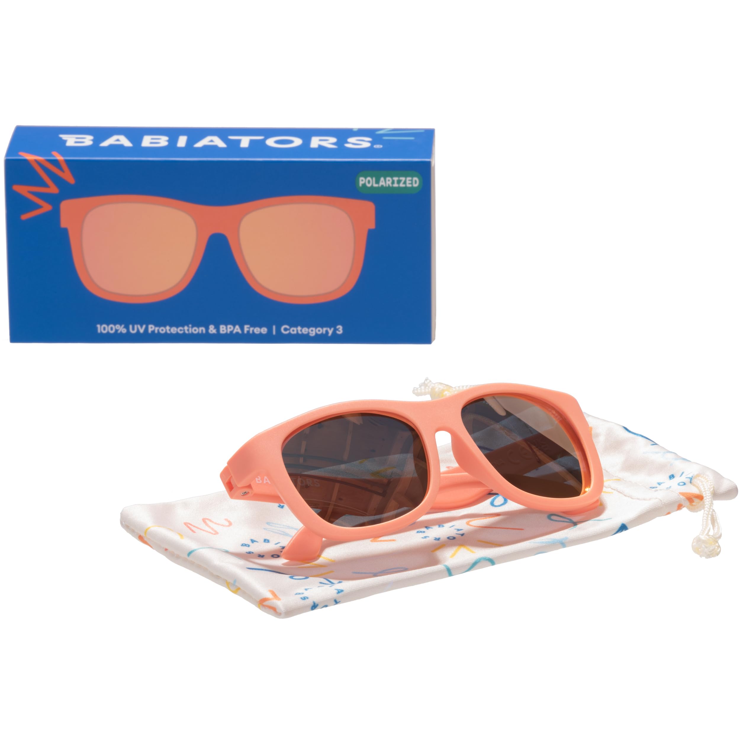 Babiators Original Navigator Baby & Toddler Sunglasses | 100% UV Protection, Shatter-Resistant, Flexible Rubber Frames