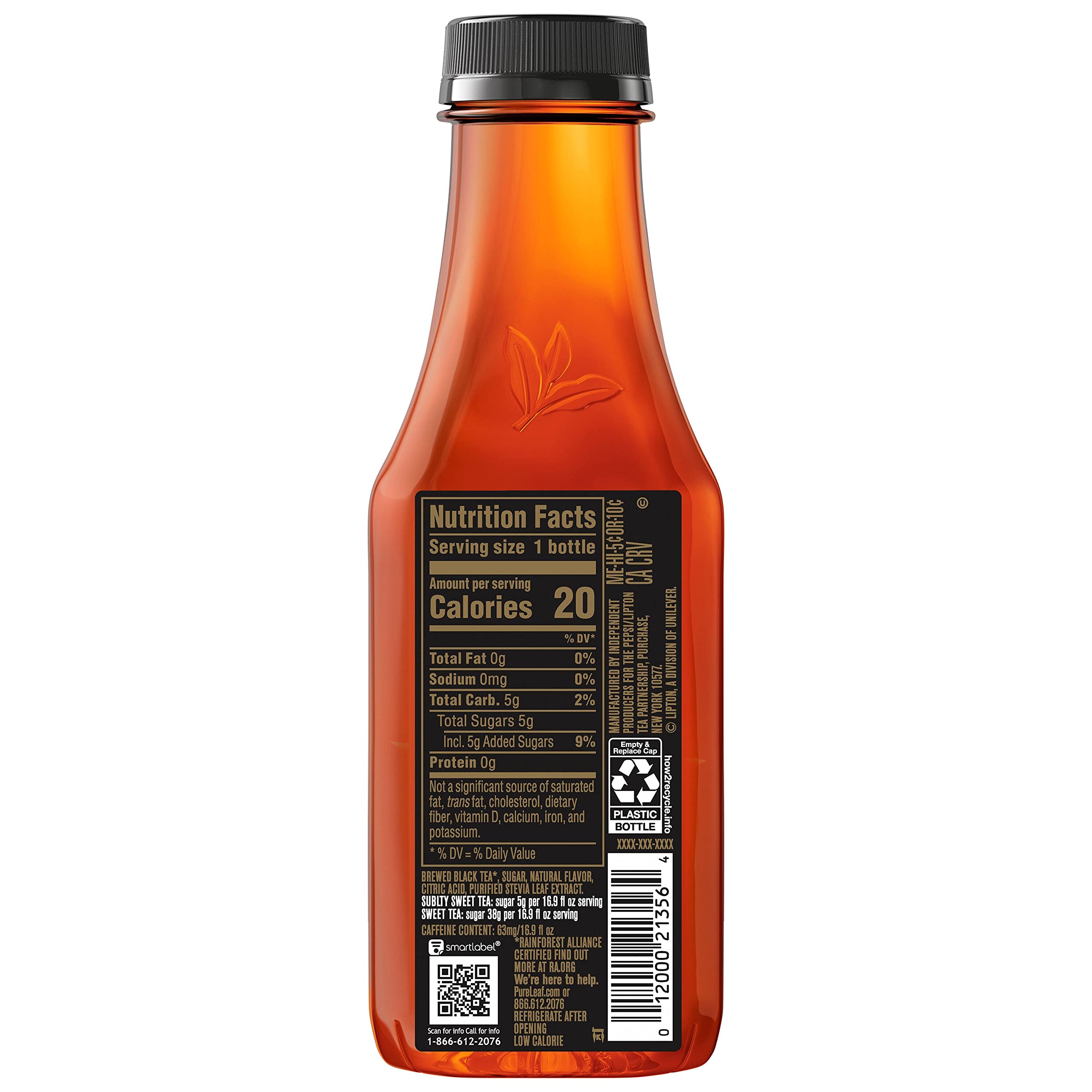 Pure Leaf Iced Tea, Extra Sweet, 18.5 oz