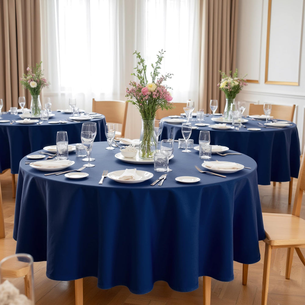sancua Rectangle Tablecloths for 4ft Tables, 6 Pack - 60x84 Inch - Beige Washable Fabric Cloth Table Cloth for Wedding, Party, Birthday, Banquet, Reusable Polyester Table Covers