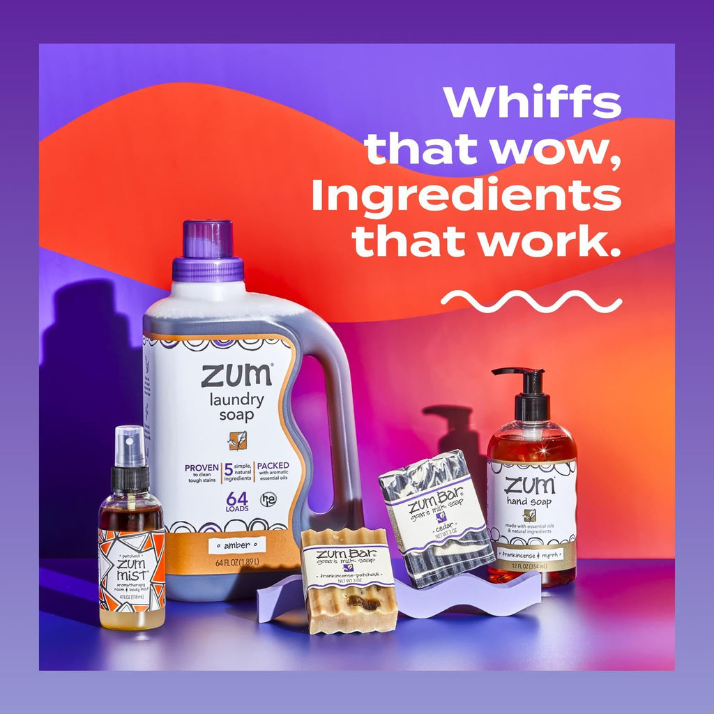 Indigo Wild Zum Clean Laundry Soap - Plant-Based Liquid Laundry Soap - Contains Baking Soda, Essential Oils & Saponified Coconut Oil - Sea Salt Scent - 64 fl oz