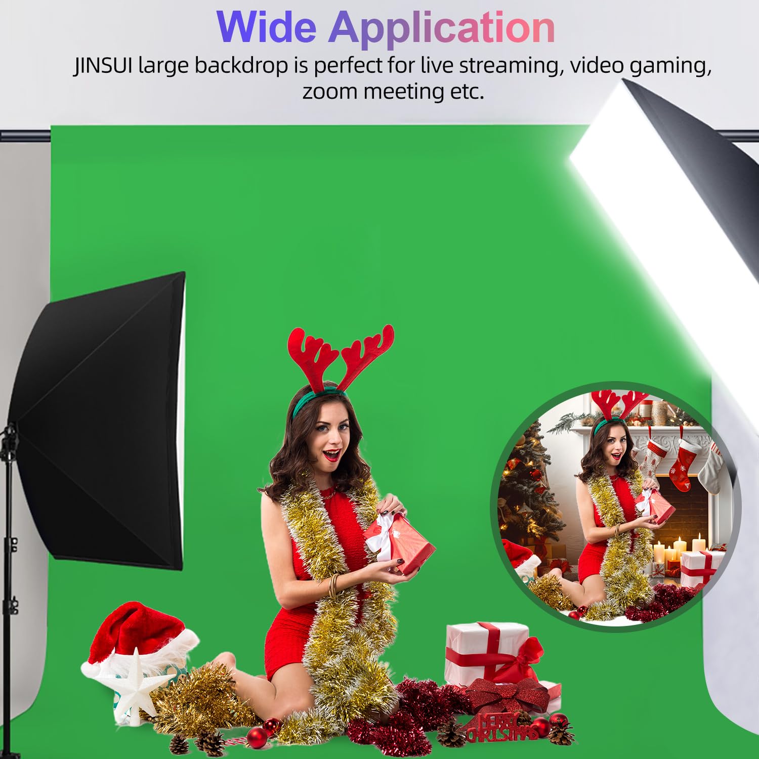 Black Backdrop 10x10ft, Photo Backdrop Curtain for Photoshoot, Pure Photographic Studio Backgrounds, Thick Polyester Fabric Photography Black Screen for Party Portraits Video Recording (Backdrop Only)