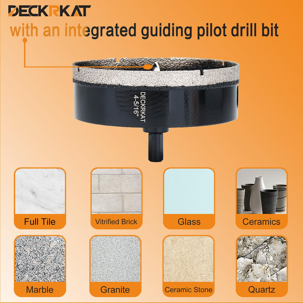 1 Inch Diamond Hole-Saw Bits with Pilot Drill Bit - 2pc 1" Diamond Tipped Tile Hole Saws with Guiding Bit Accurate Drilling for Porcelain Tile Ceramic Pottery Granite Stone Glass Bottles 25mm