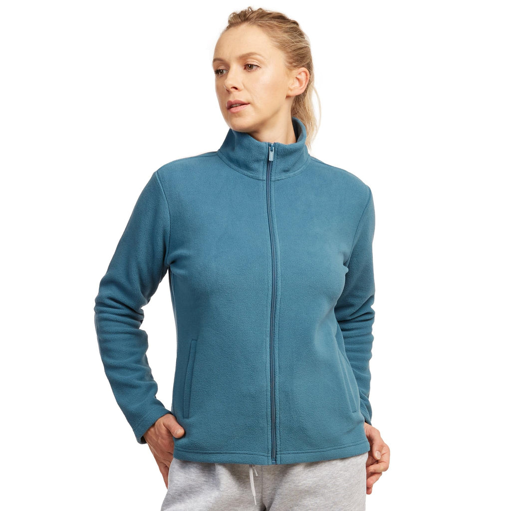 Sofra Women's Polar Fleece Full Zip Up Winter Jacket