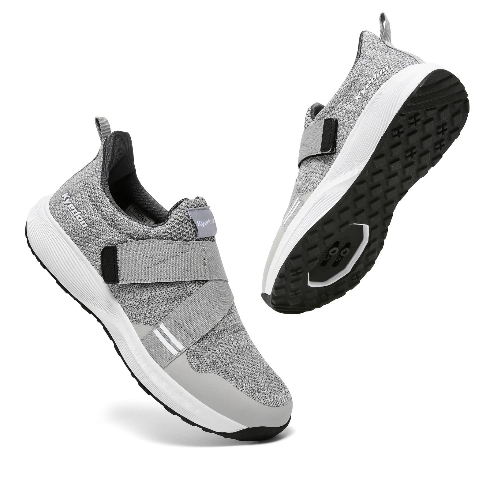 Kyedoo Men‘s Indoor Cycling Shoes Compatible with SPD Cleats, Comfortable Walkable Bike Shoes, Cleats Included