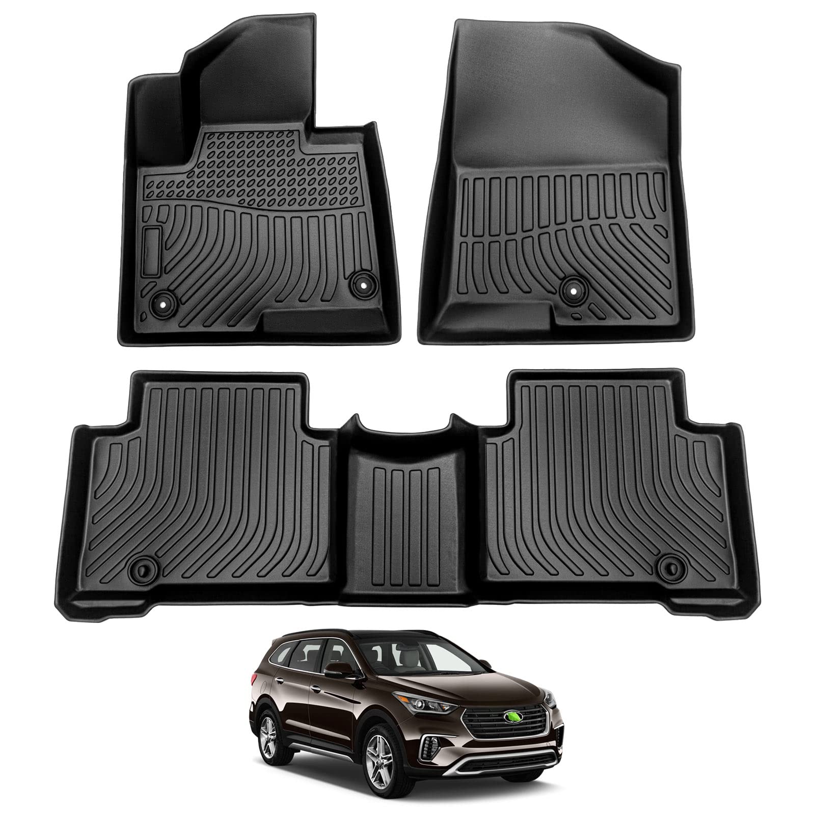 Cartist Floor Mats Compatible with Kia EV6 2022 2023 2024 2025 2026 Accessories All Weather Floor Liner Front & Rear 2 Rows Car Carpet Protection TPE Odorless