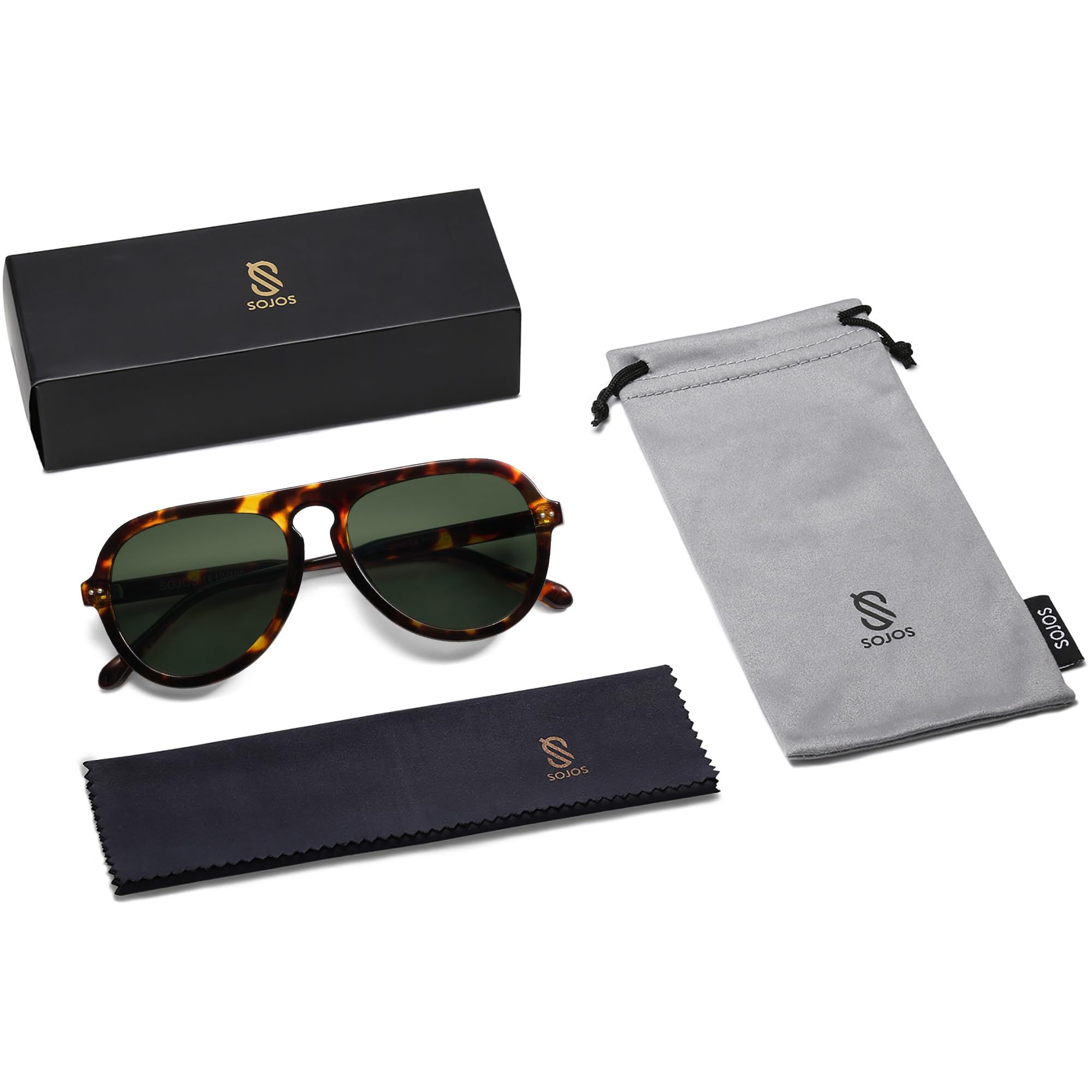SOJOS Retro Aviator Sunglasses Womens Mens Vintage Plastic Frame Shades Lentes De Sol Para Mujer SJ2255