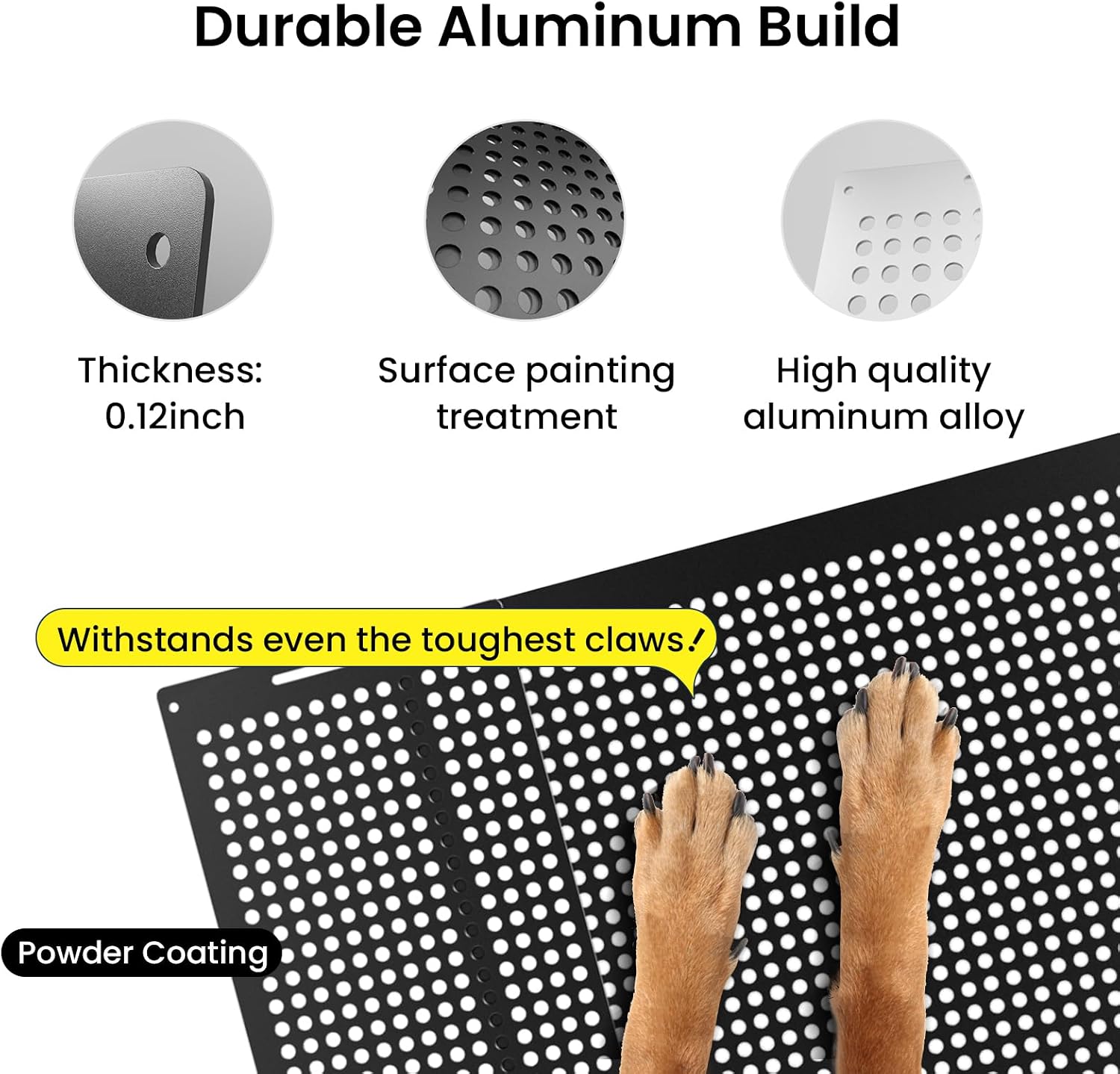 Safoner Premium Adjustable RV Entry Screen Door Grille, Adjusts from 22"- 31.5", Aluminum Alloy Protector Guard for RV, Camper- Black