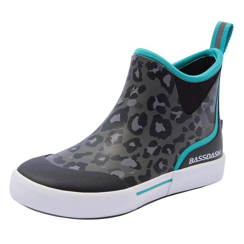 BASSDASH Womens 4.5” Waterproof Deck Ankle Rain Boots Anti-Slip Neoprene Rubber Garden Fishing Boots