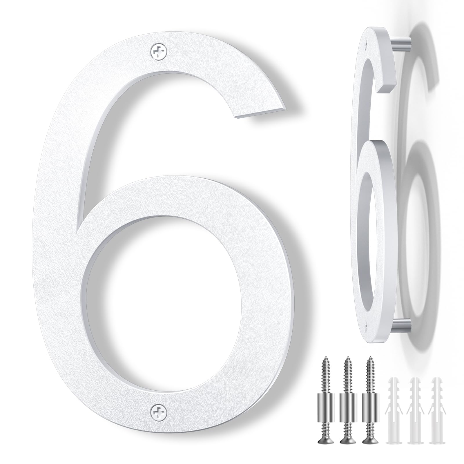 8 Inch Black Floating Arrow Signs, Modern Outdoor Plastic Directional Signs for Wall Yard Street