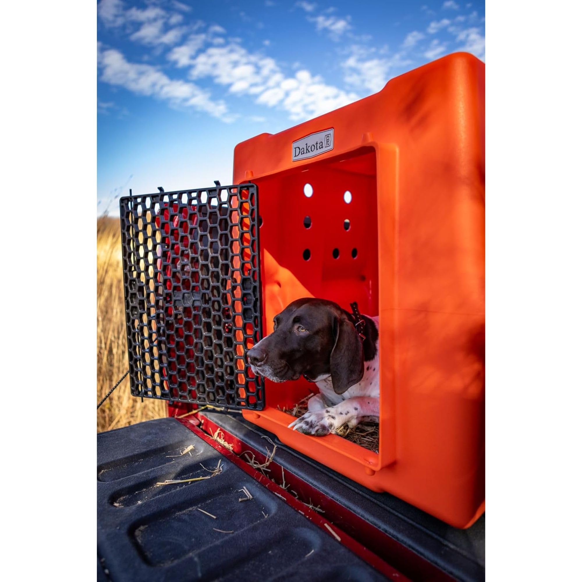 Dakota 283 Canine Rough and Tough Economy Dog Crate w/ Removable Two-Way Door - Heavy Duty Outdoor Kennel for Medium Breed Dogs (Coyote Granite, Intermediate)