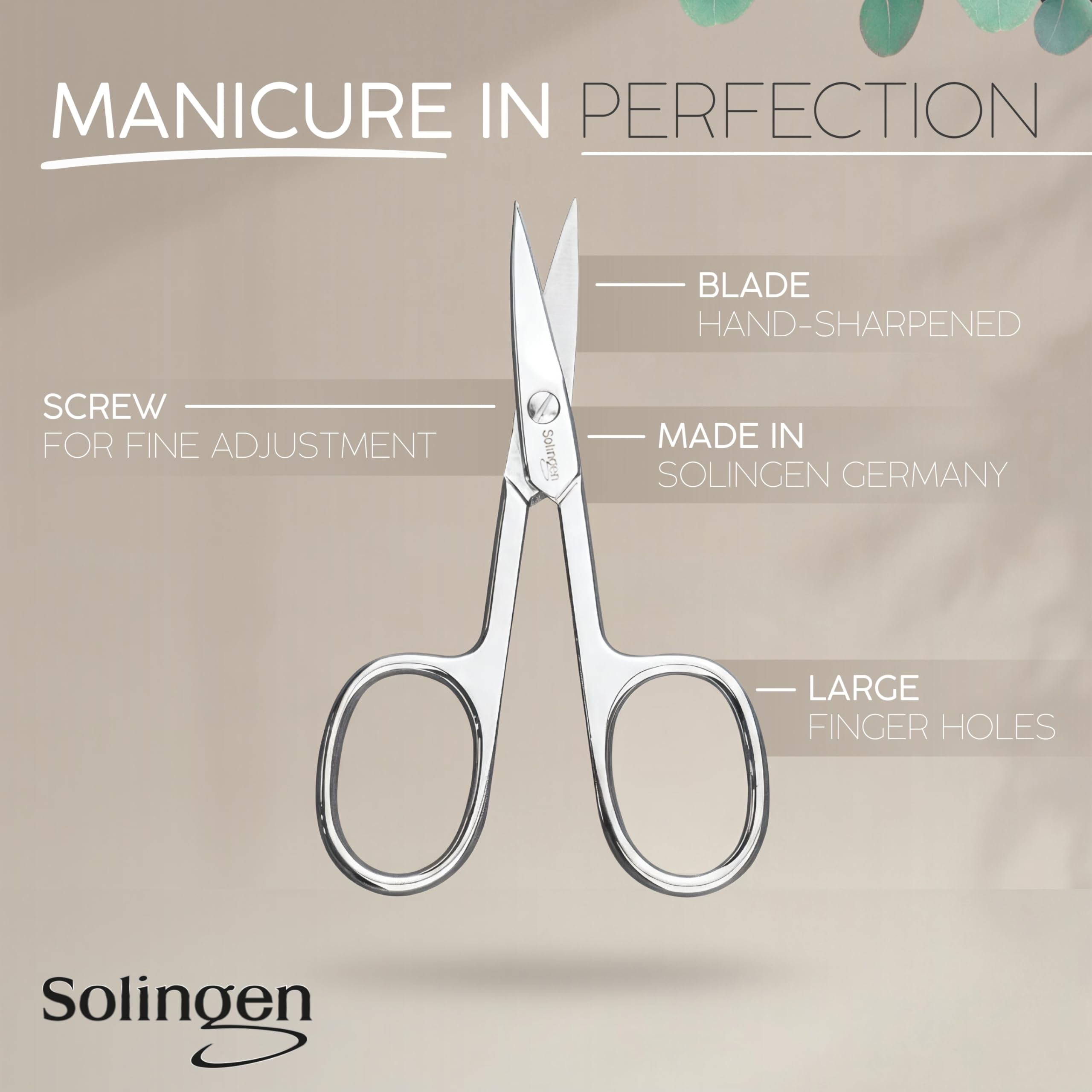 marQus - Straight nail scissors made in Germany Solingen for precise cutting of nails suitable as fingernail and toenail cutter with Premium Storage Case
