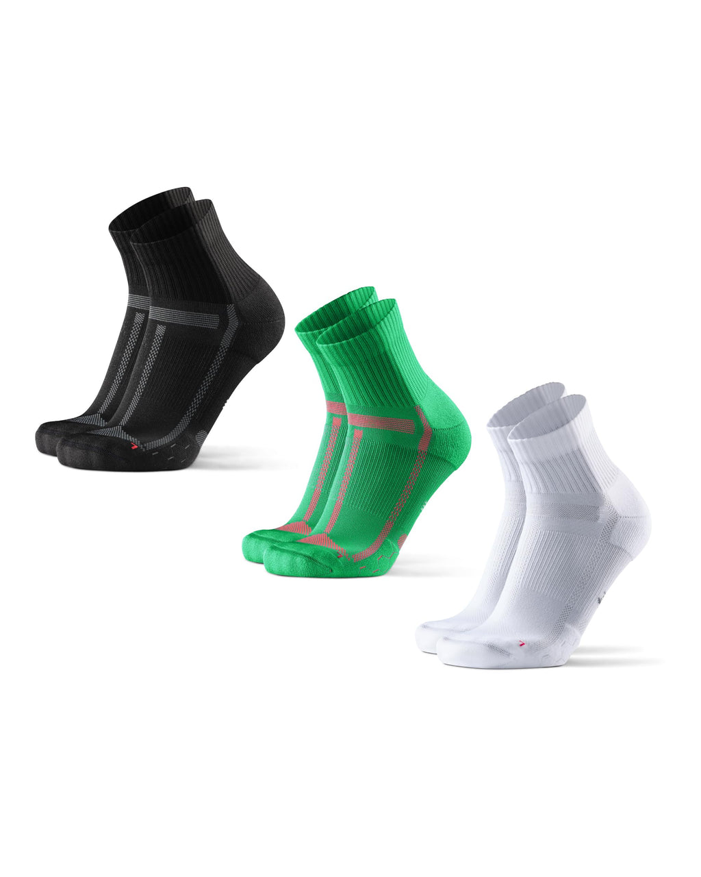 DANISH ENDURANCE Ultra-Comfort Quarter Running Socks, Performance Socks, Men & Women - 3 or 5 Pack
