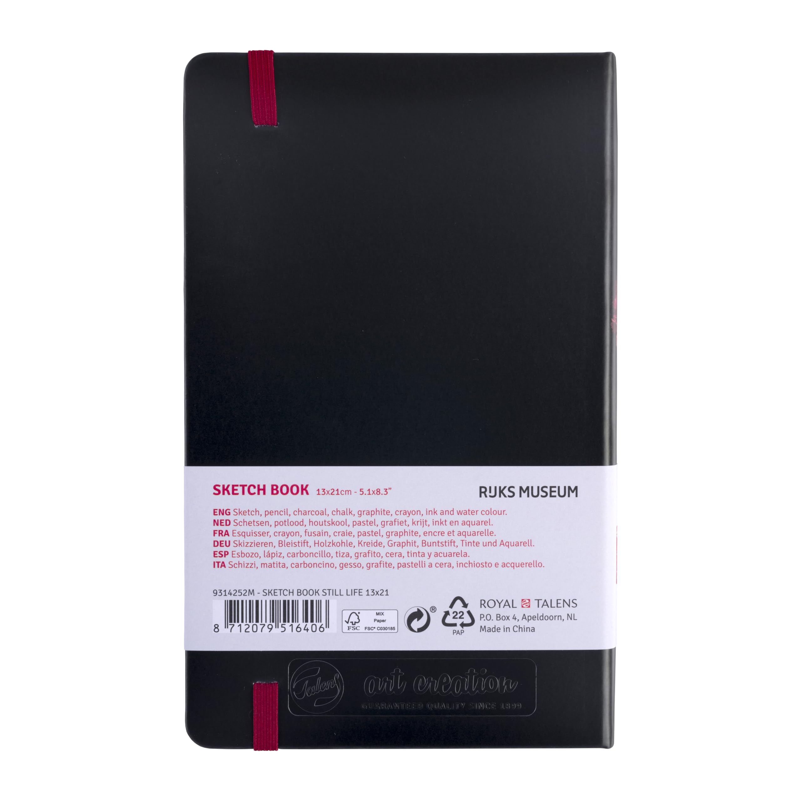 Talens Art Creation Sketchbook 80 Sheets, 13 cm x 21 cm, Black
