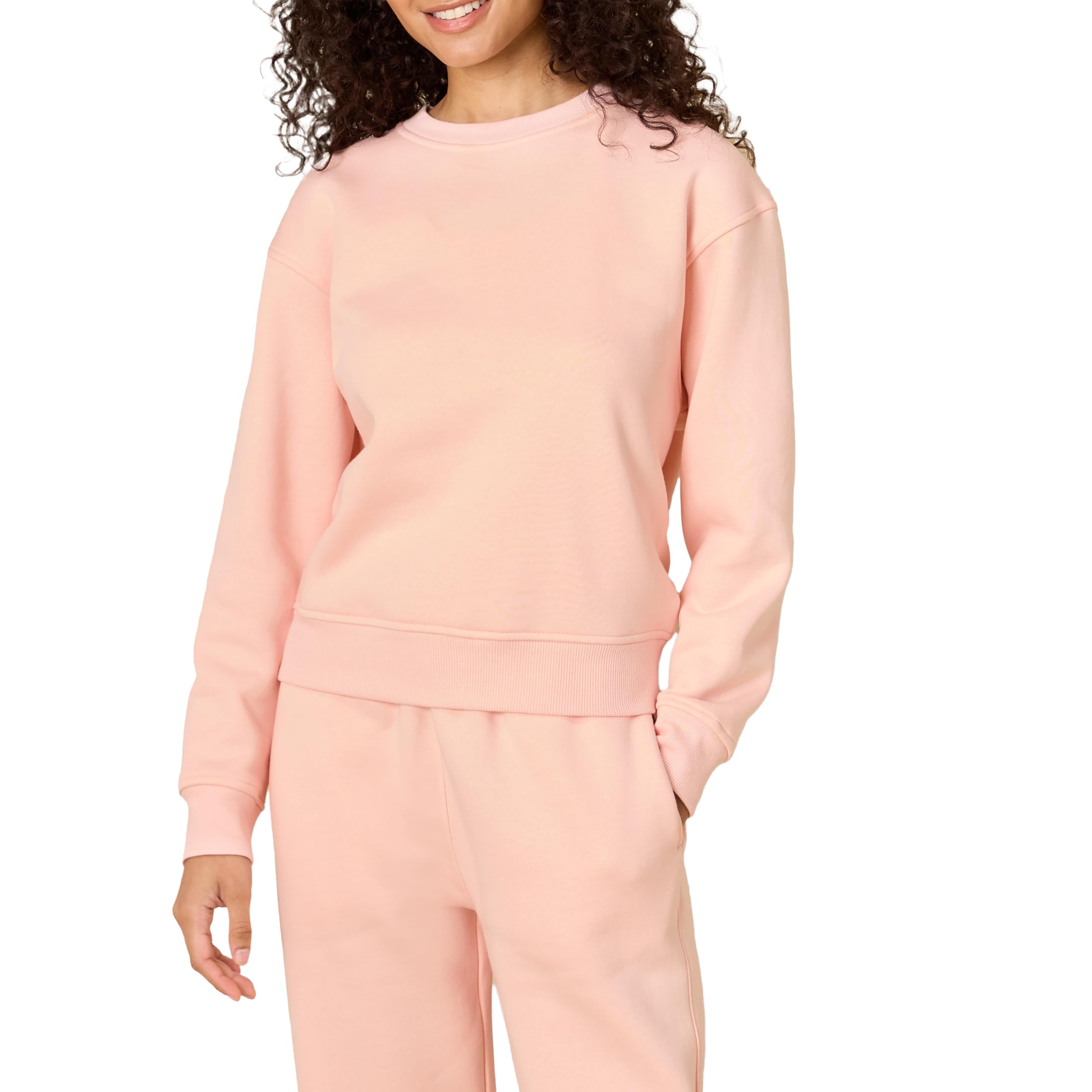 Amazon Essentials x Sofia Grainge Women's Relaxed Fit Boxy Drop Shoulder Crewneck Sweatshirt