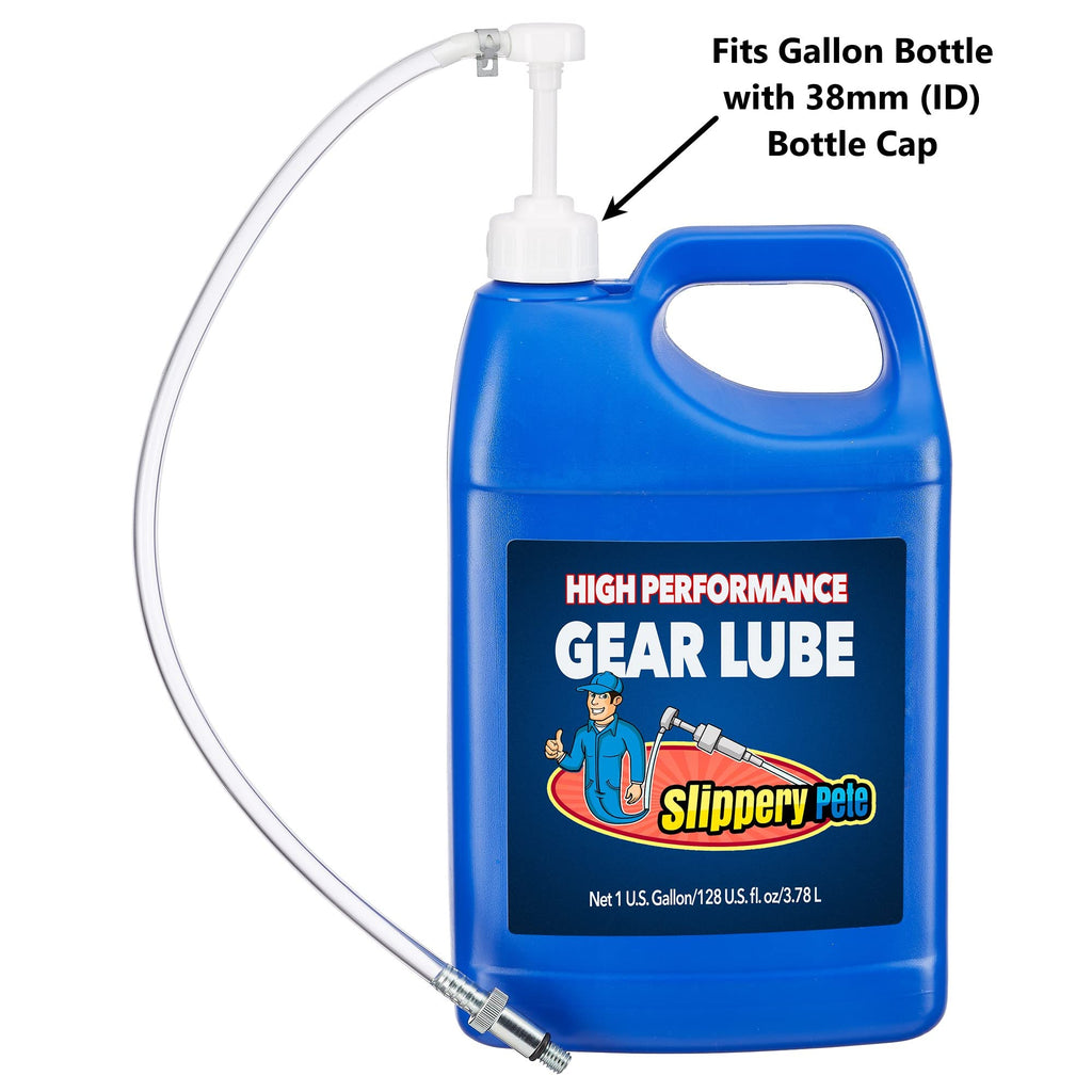 Slippery Pete - Lower Unit Gear Oil Pump for Standard Quart Bottles, Includes 3/8 inch Metal Swivel, 8mm and 10mm Adapters Fit Most Marine Boat Outboard Motors (NOT COMPATIBLE WITH VOLVO PENTA)