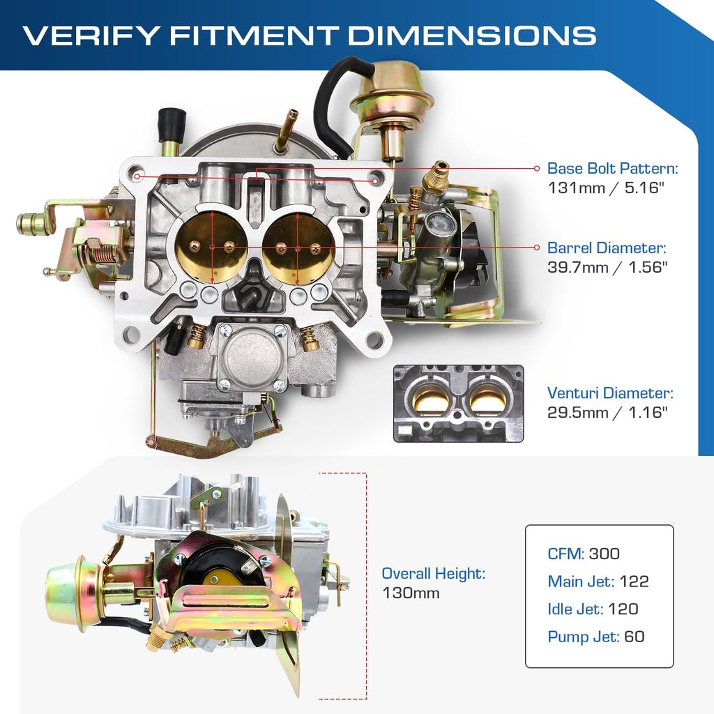 New Carburetor Two 2 Barrel Carburetor Carb Ford Carburator 2100 2150 For Ford 289 302 351 Cu Jeep Engine with Electric Choke