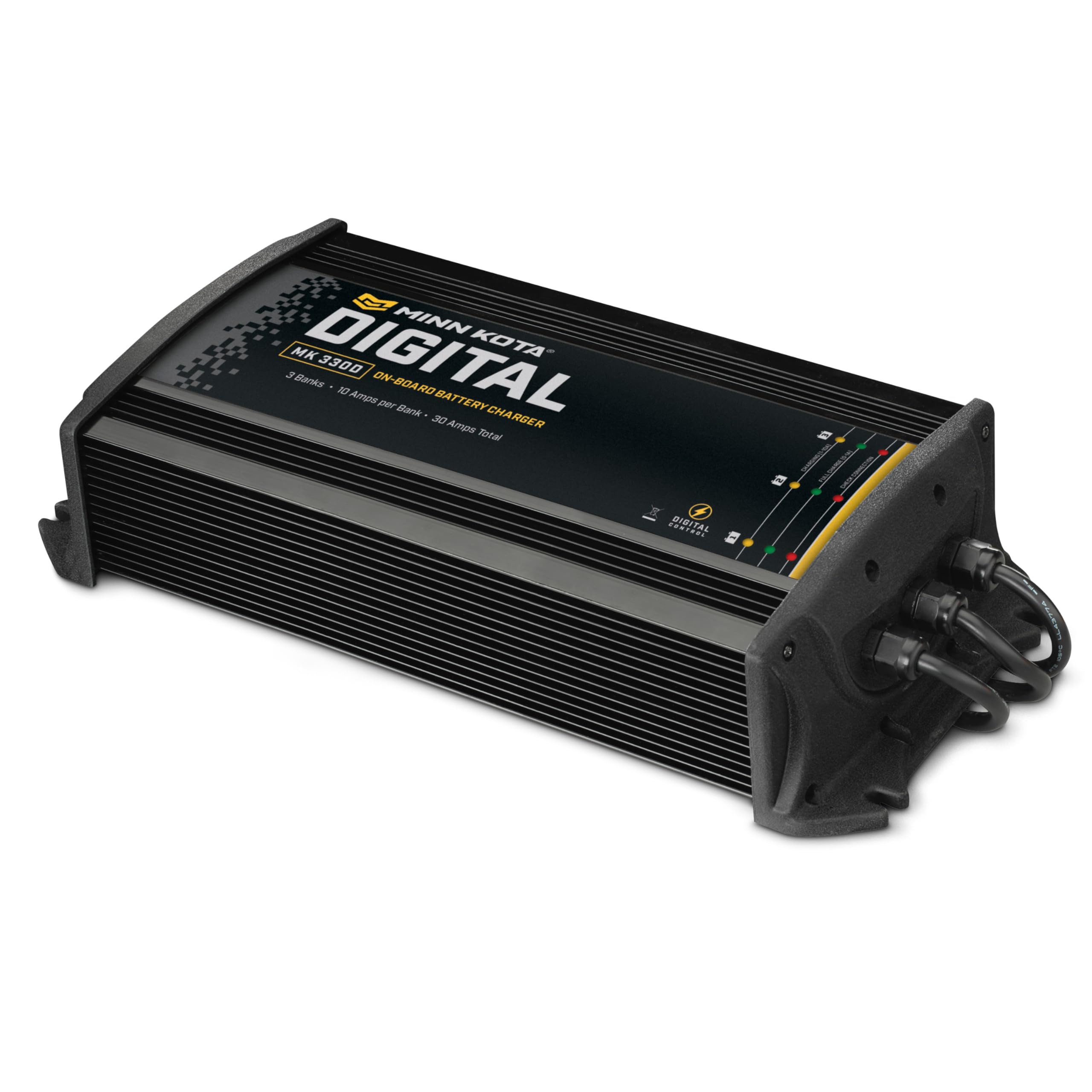 Minn Kota 1823155 MK 315D Digital On-Board Marine Battery Charger, 3 Bank x 5 Amps