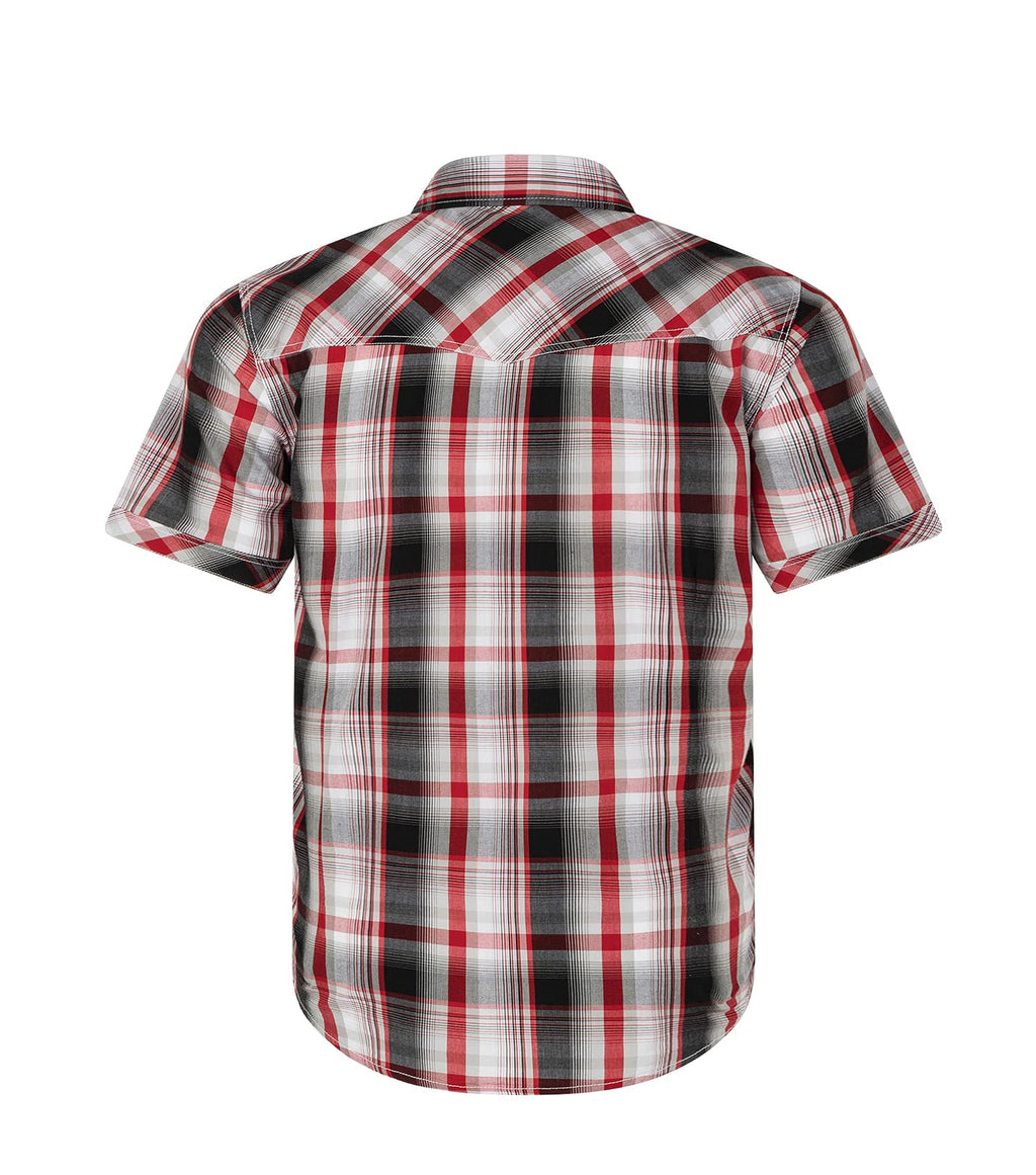 Men's Western Snap Casual Shirt Two Pocket Short Sleeve Shirt