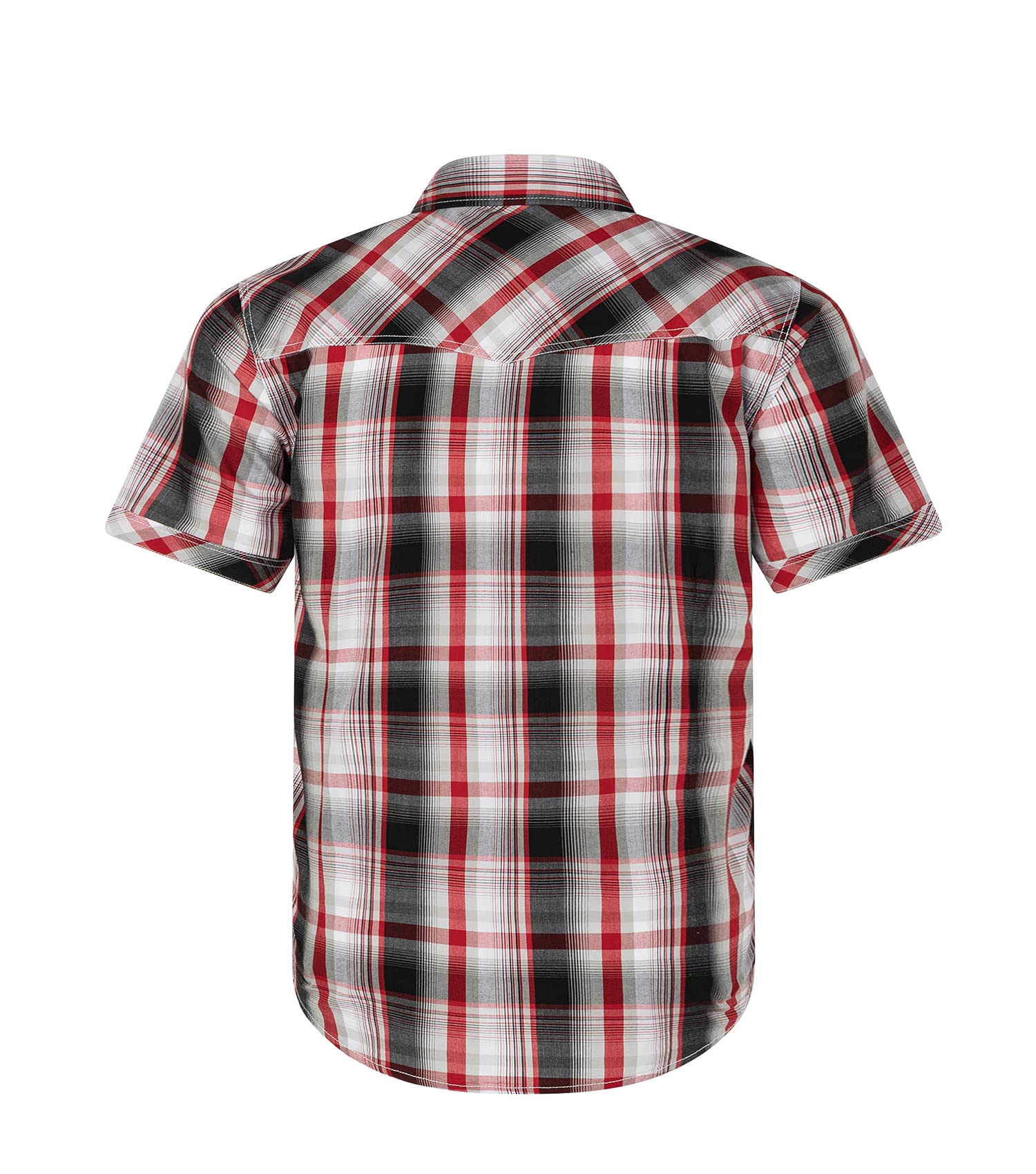 Men's Western Snap Casual Shirt Two Pocket Short Sleeve Shirt