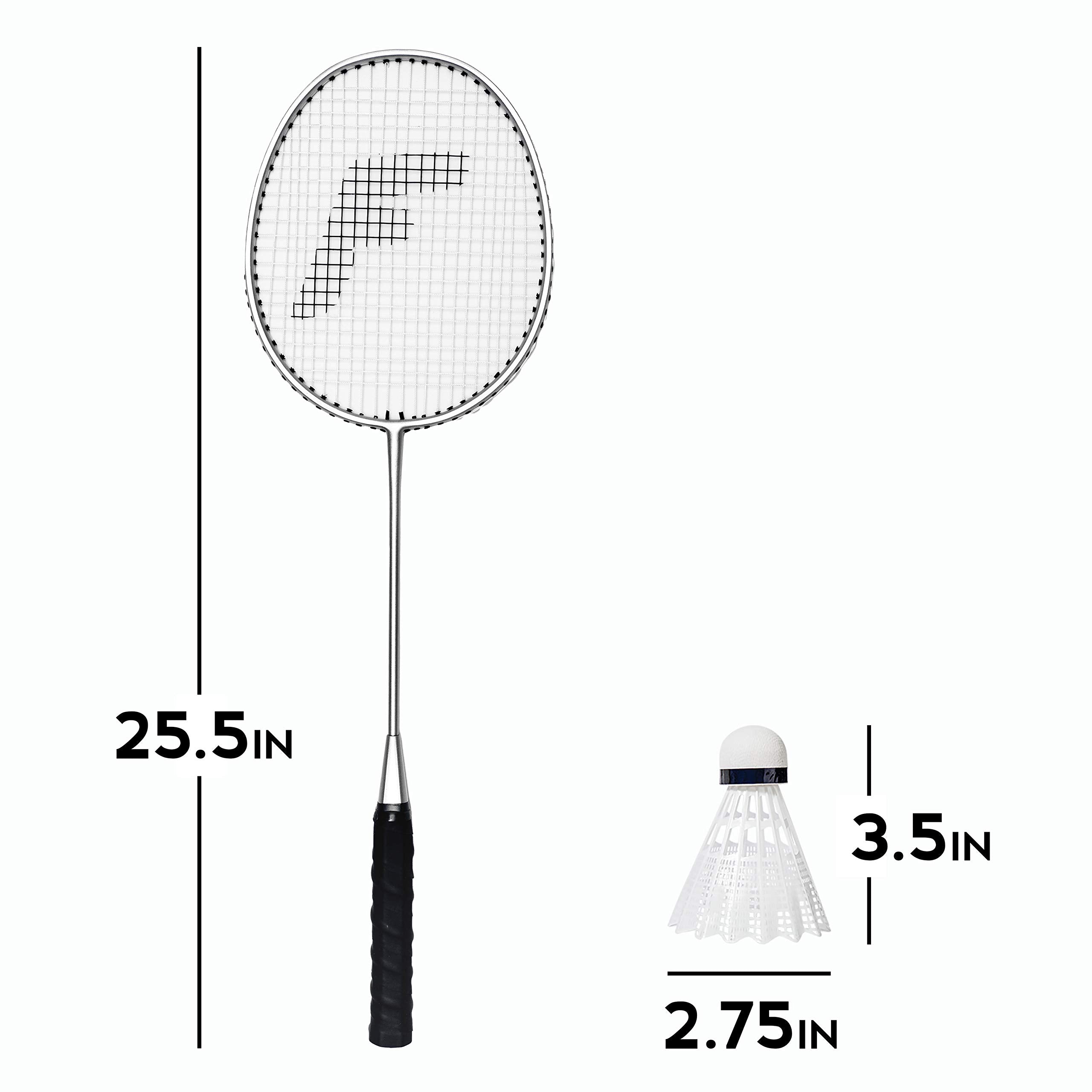 Franklin Sports Badminton Racket + Birdie Set - Replacement Badminton Equipment for Kids + Adults - 2 Player - 4 Player Badminton Racket Sets