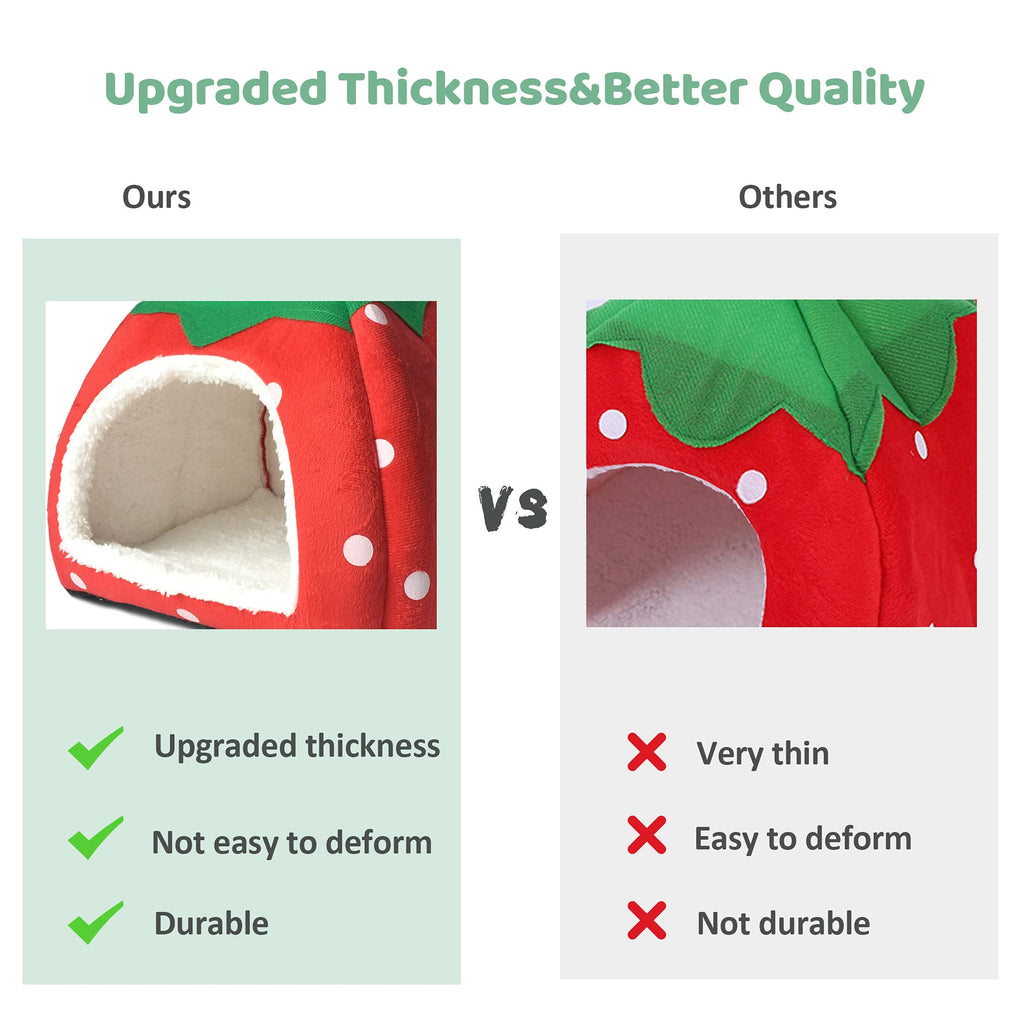 Guinea Pig Hideout Bed Dwarf Rabbit House Cave Accessories Cozy Hide-Out for Little Bunny Hedgehog Ferret Chinchilla&Other Small Animals