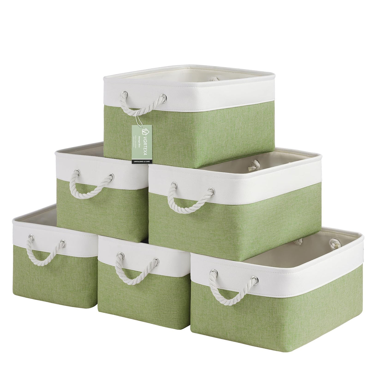 Storage Baskets for Shelves 11.8x7.9x5.2 Inch, Foldable Fabric Storage Bins with Handles, Small Storage Baskets for Organizing Closet, Office, Home Organization (1-Pack, Gray)