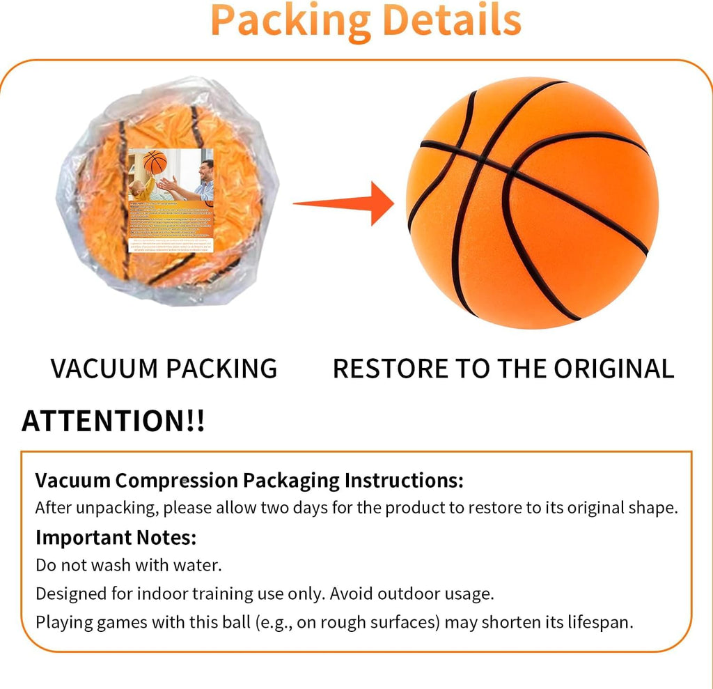 Silent Basketball, 2026 New Silent Basketball, Silent Basketballs Dribbling Indoor, No Noise Basketballs for Various Indoor Activities