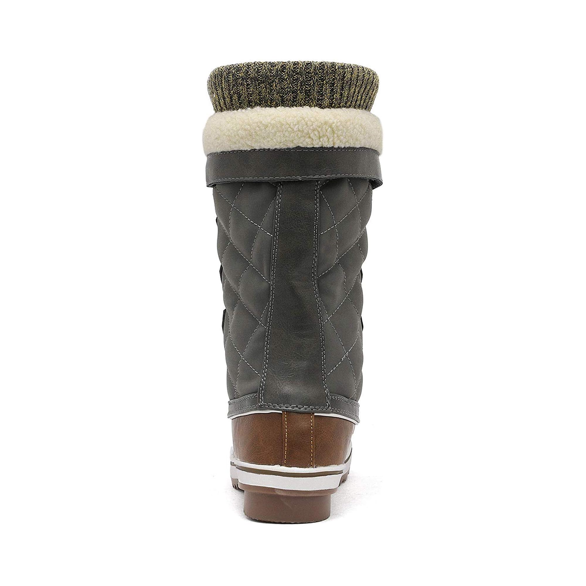 DREAM PAIRS Women's Mid-Calf Waterproof Winter Snow Boots