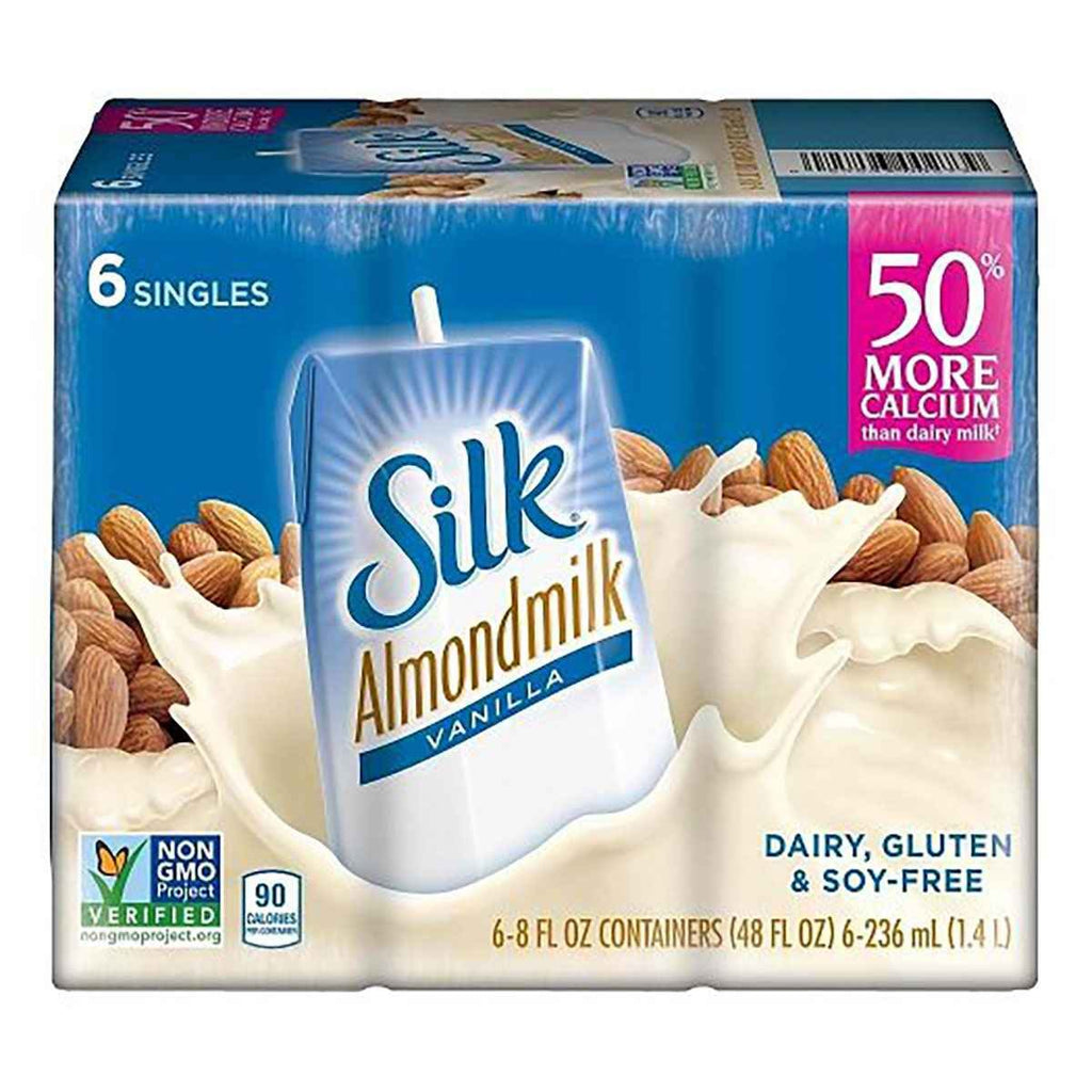 Silk Almond Milk, Vanilla, 8 Ounce (Pack of 12)