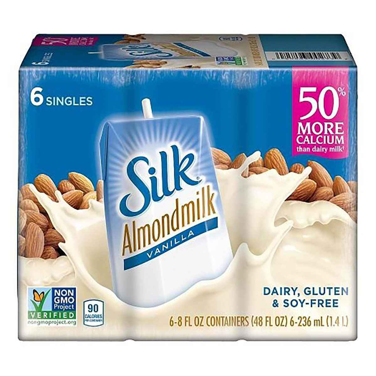 Silk Almond Milk, Vanilla, 8 Ounce (Pack of 12)