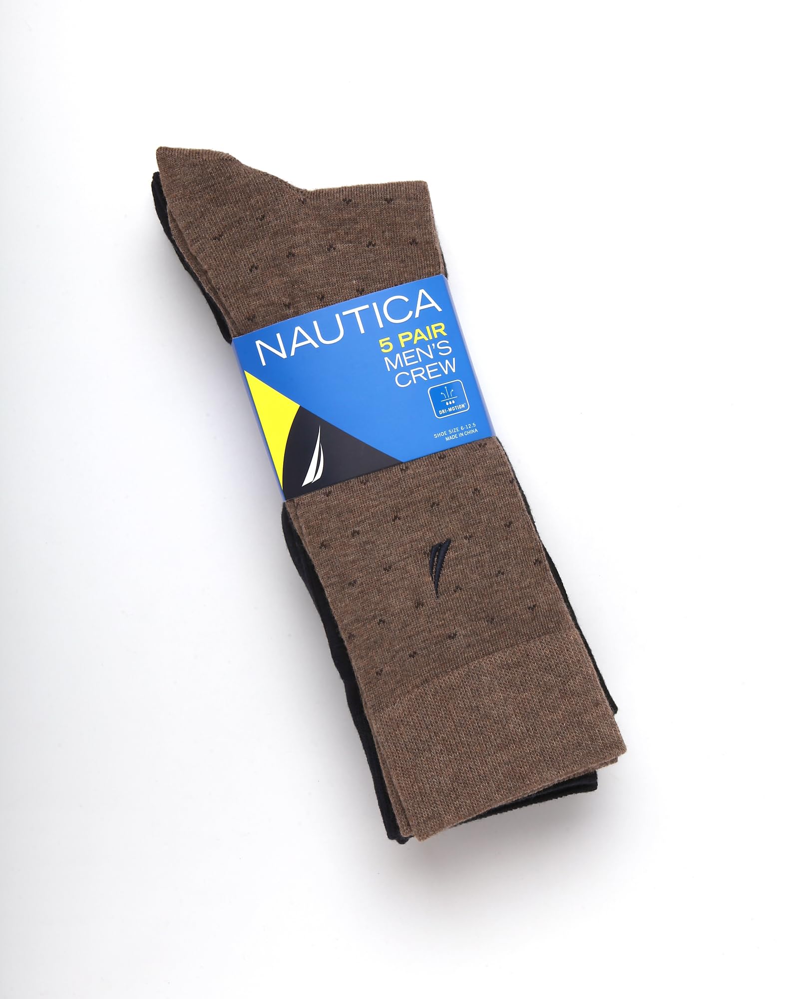 Nautica Mens Dress Socks - 5 Pack Breathable Comfort Stretch Crew-Length Work Socks for Men for Business Formal Wear (6-12.5)