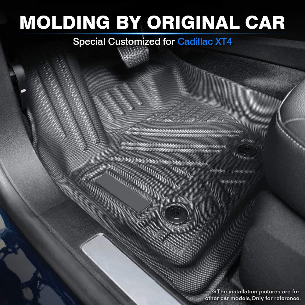 KUST Floor Mats for Tesla Model S Accessories 2012-2024 2025 (Not for Plaid/Long Range) Custom Fit Floor Liners A ll Weather Protection 1st & 2nd Row High Edge Non-Slip