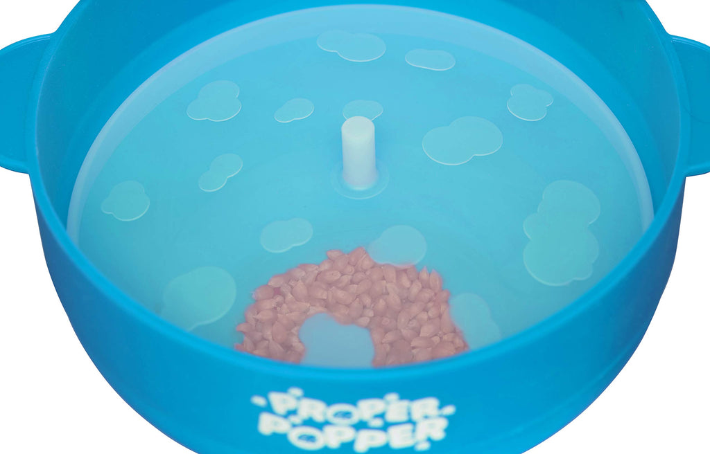 The Original Proper Popper Microwave Popcorn Popper, Silicone Popcorn Maker, Collapsible Bowl BPA Free & Dishwasher Safe - (Aqua)