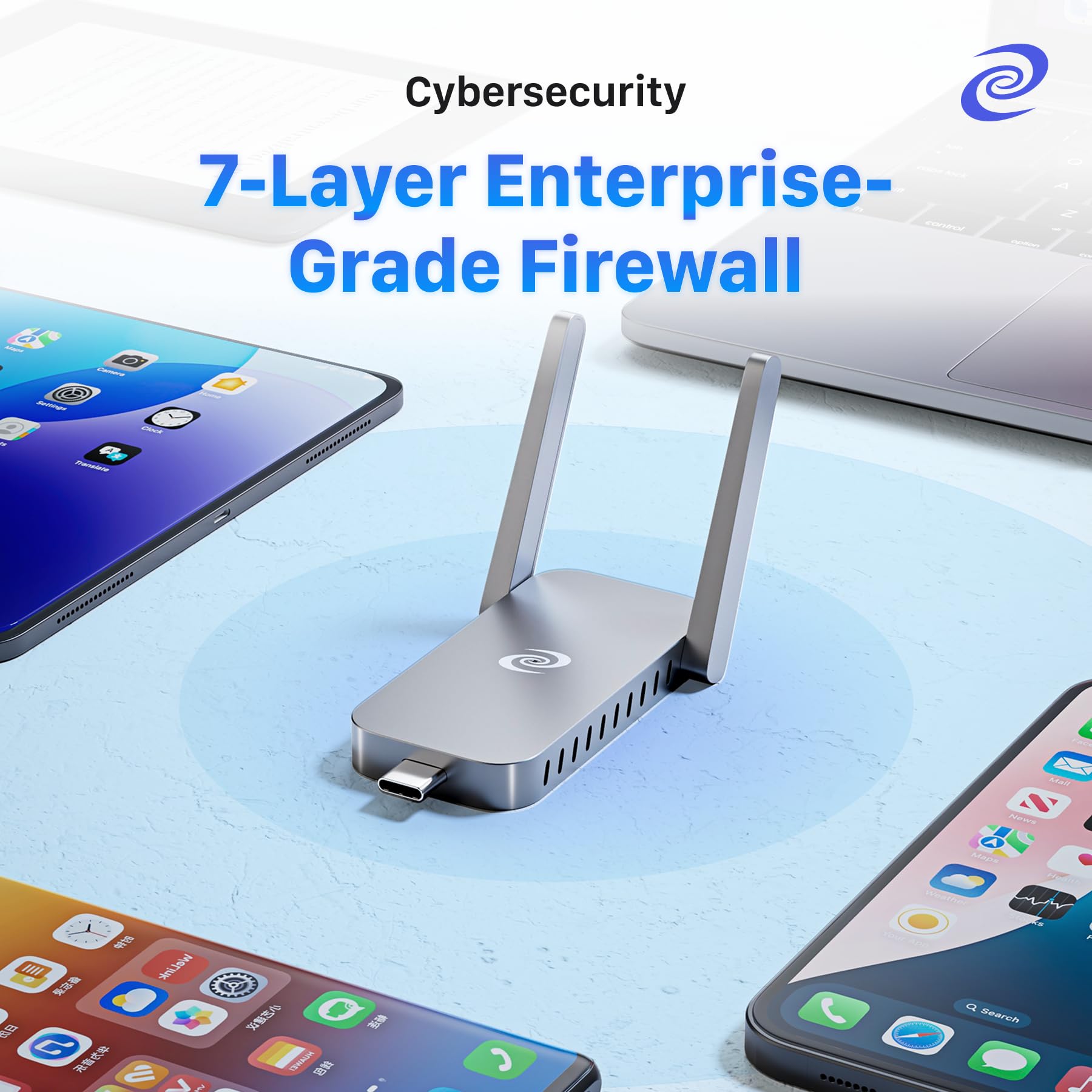 Deeper Connect Air Portable WiFi Wireless Router Hotspot Device, Lifetime Free Router VPN for Travel Privacy, Compact VPN Routers for Home and Remote Work