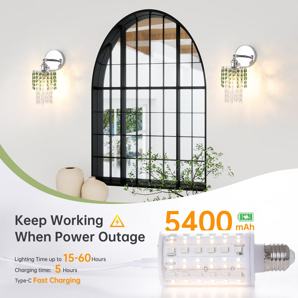 Shenmoyl Set of 2 Crystal Battery Operated Wall Sconce, Rechargeable Battery Powered Wall Lamp with Remote Control, Modern Dimmable Wall Lights for Bedroom Bathroom(Green, Gold Base)