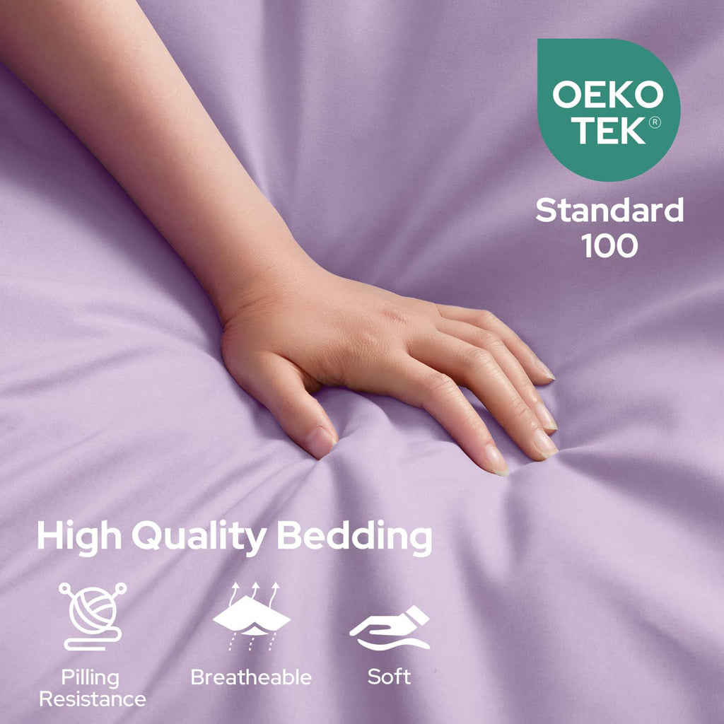 HOMEIDEAS Full Size Bed Sheets - 6 Piece Set (Aqua Blue) - Extra Soft Brushed Microfiber 1800 Bedding Sheets, Deep Pocket, Wrinkle & Fade Free