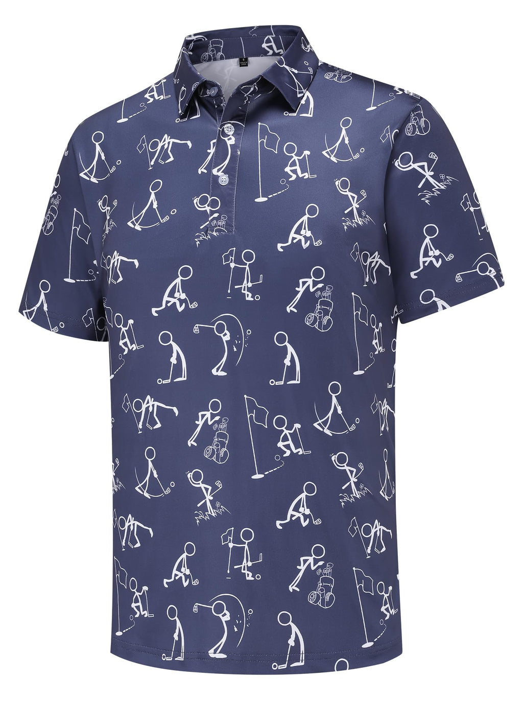 Men's Golf Polo Shirts Funny Golf Shirts for Men Performance Moisture Wicking Quick Dry Athletic Short Sleeve Shirts