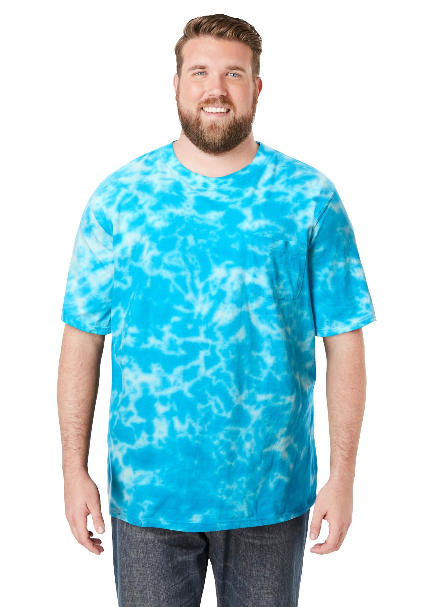 KingSize Men's Big & Tall Shrink-Less Lightweight Pocket Crewneck T-Shirt
