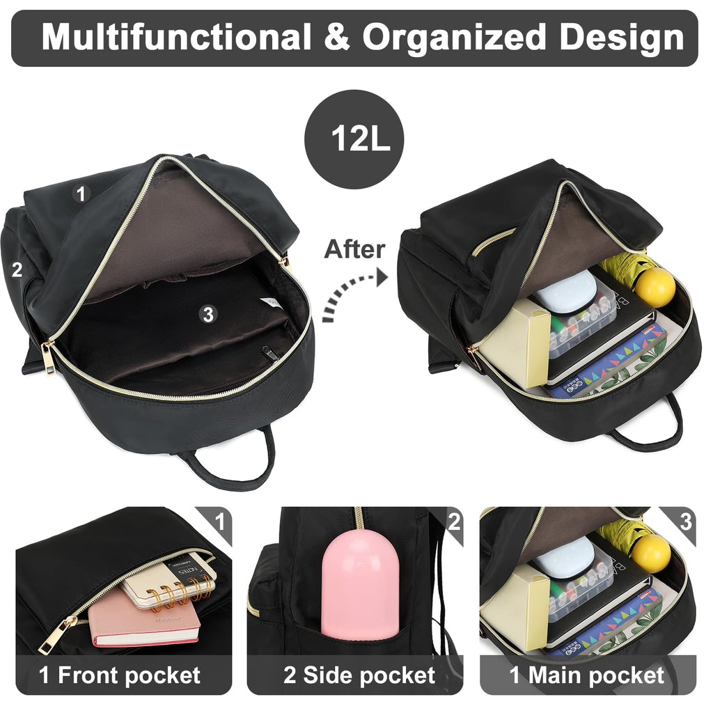 BTOOP Mini Backpack Women Girls Water-resistant Small Backpack Purse Shoulder Bag for Womens Adult Kids School Travel
