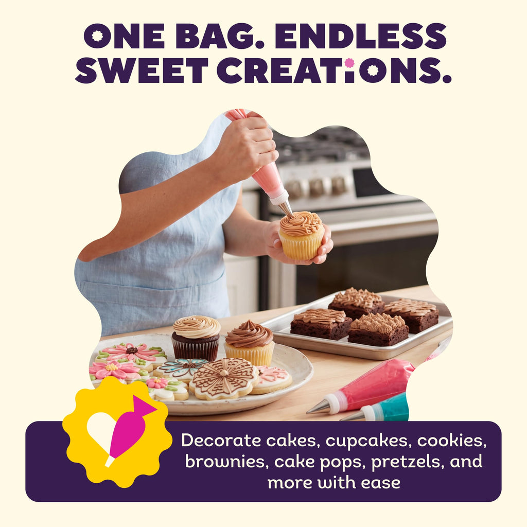 Wilton Disposable Decorating Bags - Piping, Icing & Cake Decorating - Perfect for Baking Creations - Baking Accessories - Packaging May Vary - 12-Inch, 100 Count