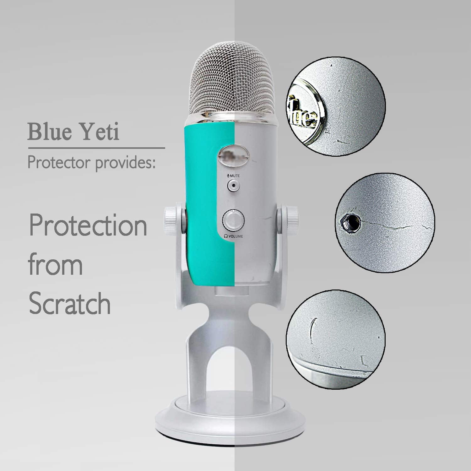 YOUSHARES 2PCS Blue Yeti Pop Filter for Blue Yeti Microphone, Yeti Foam Windscreen with Dead Cat Blue Yeti Mic Cover for Yeti Mic and Blue Yeti Pro USB Microphone