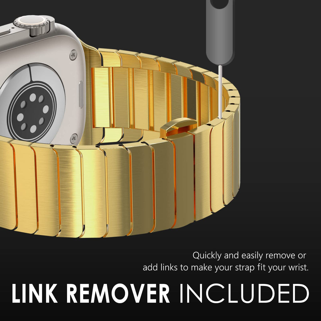NewWays Titanium & Stainless Steel Link Bracelet for Apple Watch Band Ultra 3 2 1 Band 49mm Series11 10 46mm 42mm 45mm 44mm 41mm 40mm 38mm Series 3-11