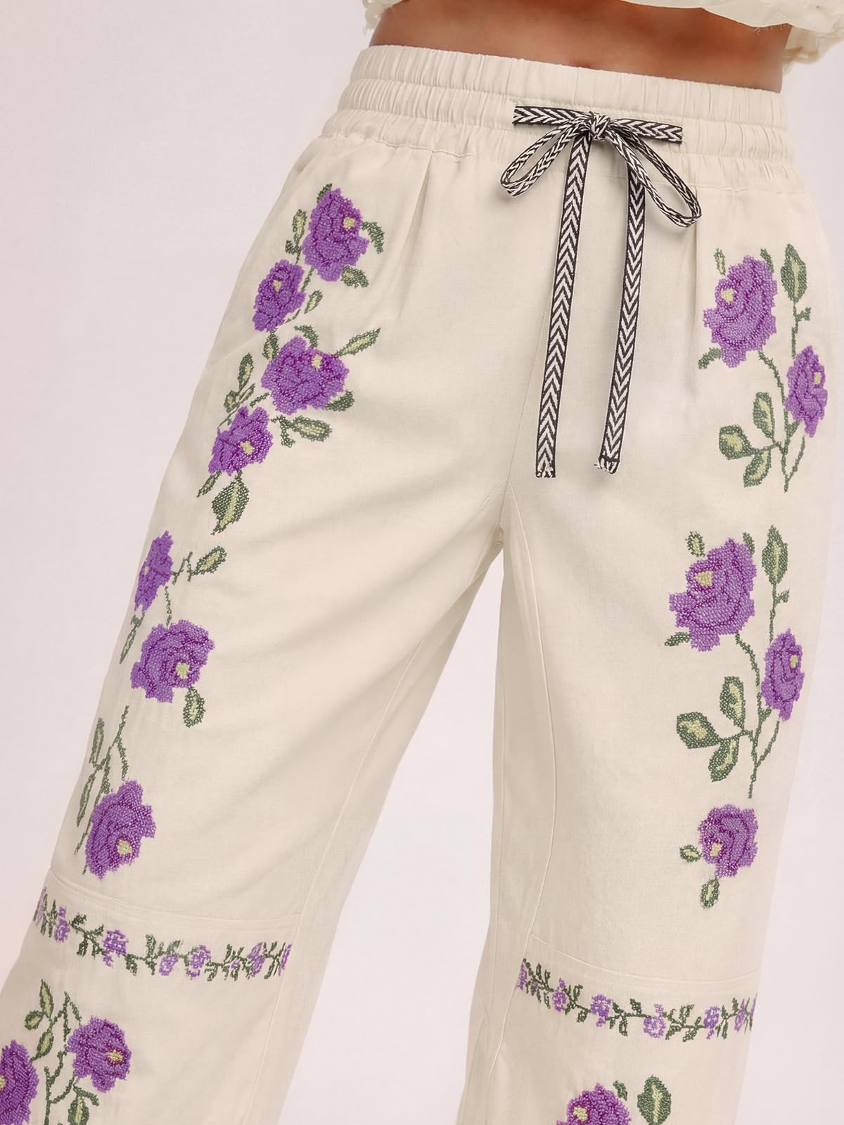 Kedera Mid Rise Barrel Jeans for Women Embroidered Wide Leg Denim Pants Boyfriend Baggy Jeans with Pockets