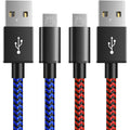 6amLifestyle PS4 Charger Cable for Controller, 2 Pack 10ft Micro USB Nylon Braided Cord, Micro USB Wire for PlayStation 4, Cables Slim/Pro, Xbox One S/X Controller, Android Phones, 2 Pack Black