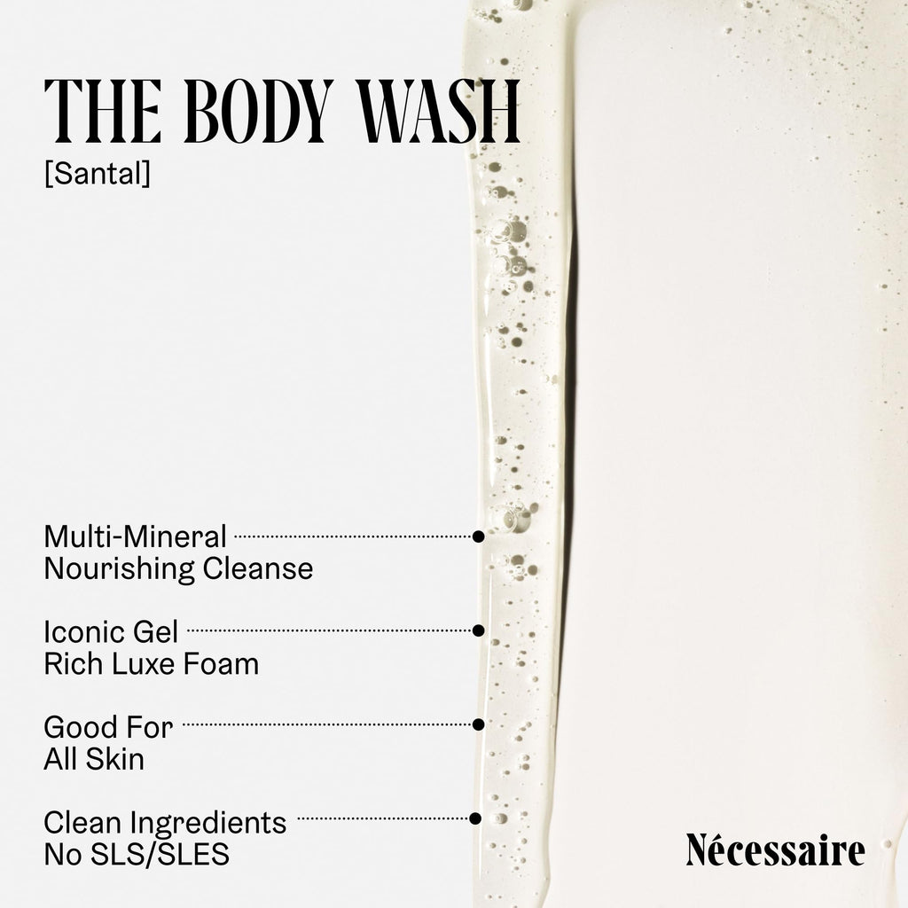 Nécessaire The Body Wash Eucalyptus — Multi-Oil Shower Gel Body Wash for Women + Men. Non-Comedogenic + Hypoallergenic for Sensitive Skin with Niacinamide. 500ml/16.9 fl oz