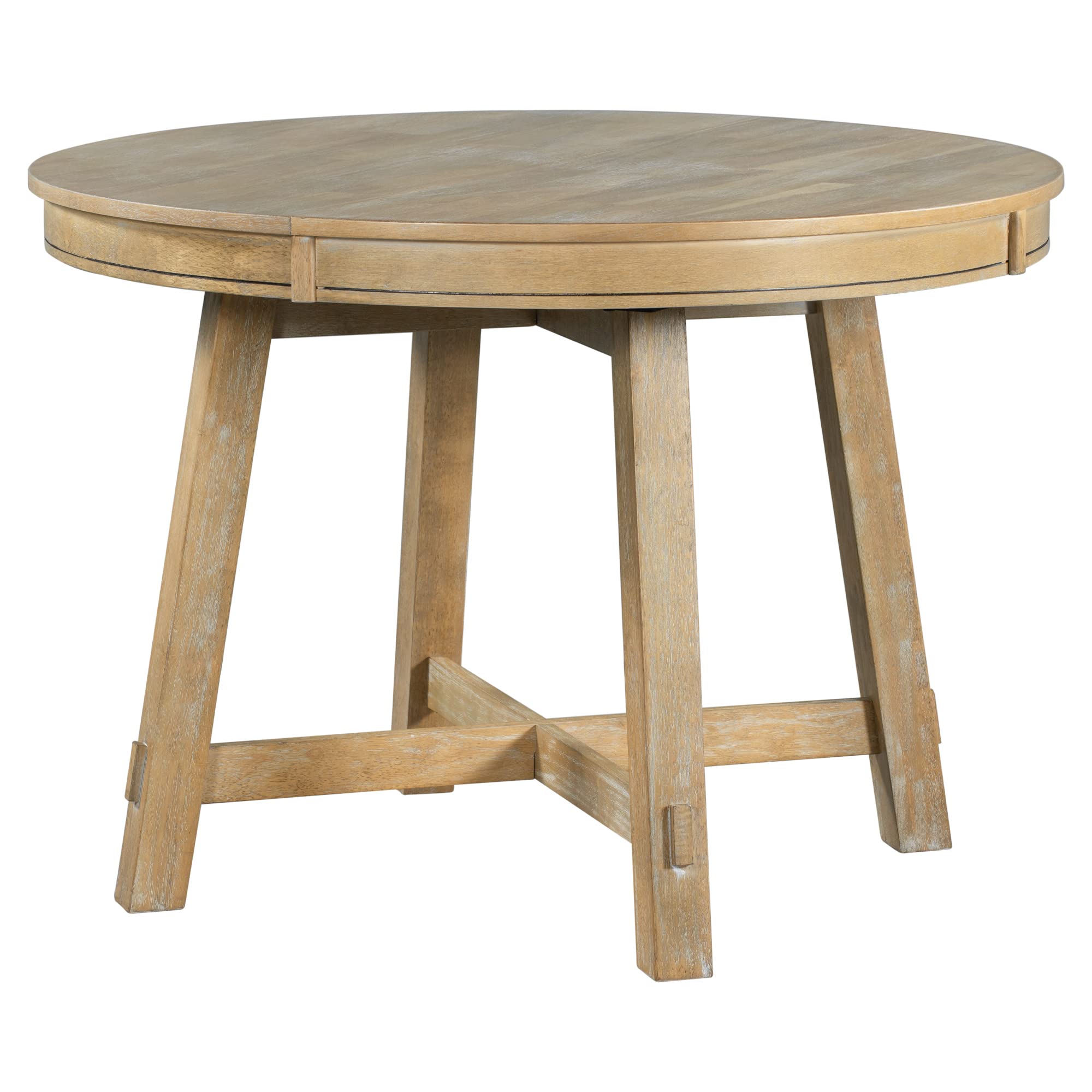 LUMISOL Round Dining Table for 4-6 People, 41"-57" Extendable Kitchen Table with 16" Removable Leaf for Small Places, Kitchen, Dining Room, Espresso