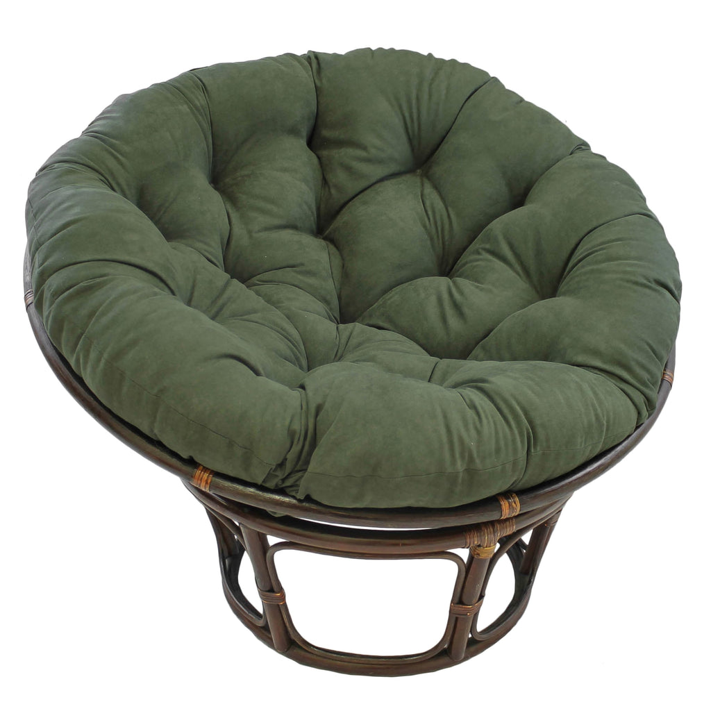 Blazing Needles Polyester Microsuede Papasan Cushion, 1 Count (Pack of 1), Aqua Blue